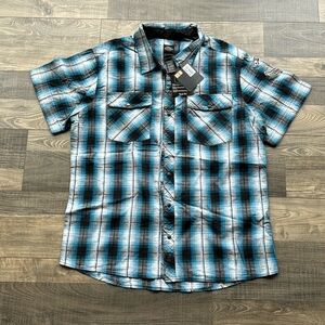 Harley Davidson men’s short sleeve snap front shirt Size extra large slim fit
